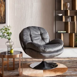 Snurrfåtölj Cosy - Grå Sammet - KARE Design