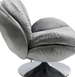 Snurrfåtölj Cosy - Grå Sammet - KARE Design