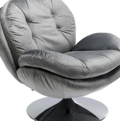 Snurrfåtölj Cosy - Grå Sammet - KARE Design