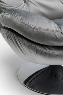 Snurrfåtölj Cosy - Grå Sammet - KARE Design