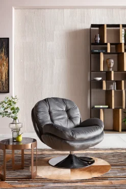 Snurrfåtölj Cosy - Grå Sammet - KARE Design