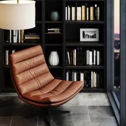 Snurrfåtölj Lido - Brun - KARE Design