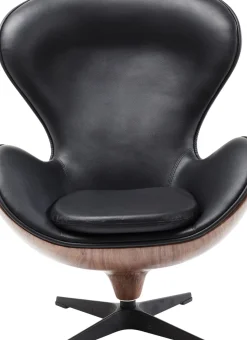 Snurrfåtölj Lounge - Valnöt/Svart - KARE Design