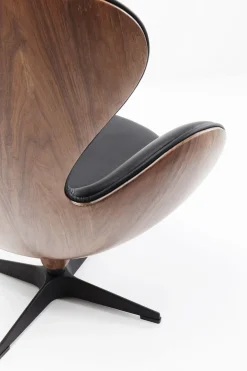 Snurrfåtölj Lounge - Valnöt/Svart - KARE Design