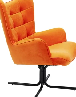 Snurrfåtölj Oscar - Sammet/Orange - KARE Design