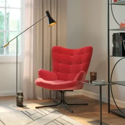 Snurrfåtölj Oscar - Sammet/Röd - KARE Design