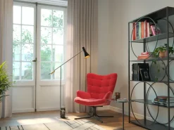 Snurrfåtölj Oscar - Sammet/Röd - KARE Design