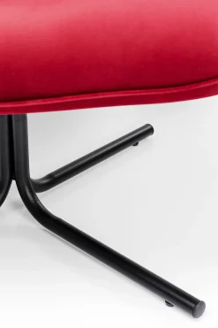 Snurrfåtölj Oscar - Sammet/Röd - KARE Design