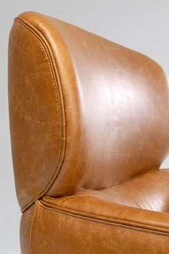 Snurrfåtölj Ottawa - Brun, Läder - KARE Design
