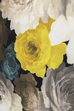 Snurrfåtölj Peony - Blommig Gulbrun/Beige - KARE Design