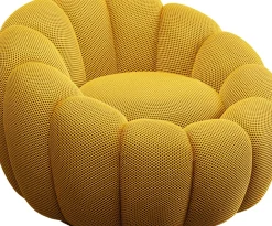 Snurrfåtölj Peppo Bloom - Gul - KARE Design