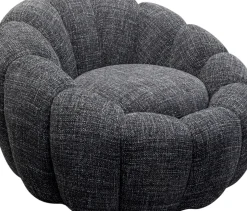 Snurrfåtölj Peppo Bloom - Melange Svart - KARE Design