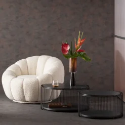 Snurrfåtölj Peppo Bloom - Vit - KARE Design