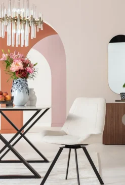 Snurrstol Baron - Off White/Svart - KARE Design