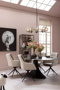 Snurrstol med Armstöd Amira - Greige - KARE Design