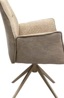 Snurrstol med Armstöd Liverpool - Greige - KARE Design