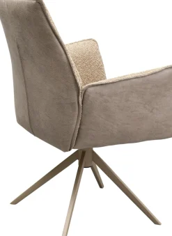 Snurrstol med Armstöd Liverpool - Greige - KARE Design