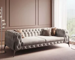 Soffa Bellissima - Beige, 3-Sits - KARE Design