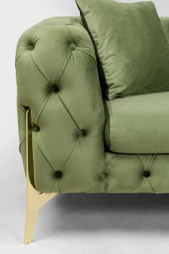 Soffa Bellissima - Grön, 3-Sits - KARE Design