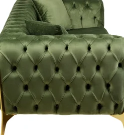 Soffa Bellissima 2-Sits, Sammetsgrön, 200cm - KARE Design