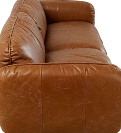Soffa Calgary - Brun, Läder, 226cm - KARE Design