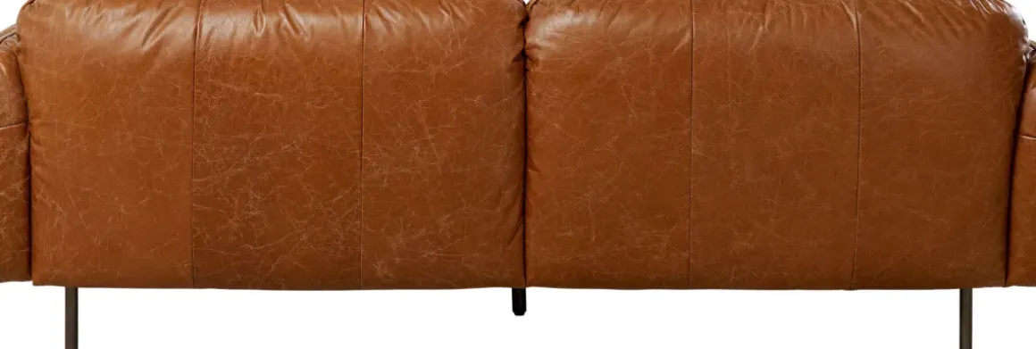 Soffa Calgary - Brun, Läder, 226cm - KARE Design