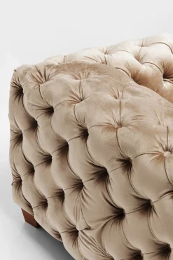 Soffa Desire - Beige Sammet, 3-Sits - KARE Design