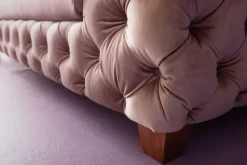 Soffa Desire - Beige Sammet, 3-Sits - KARE Design