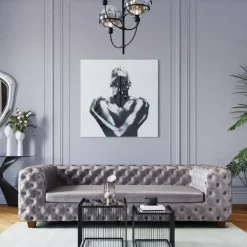 Soffa Desire - Grå Sammet, 3-Sits - KARE Design