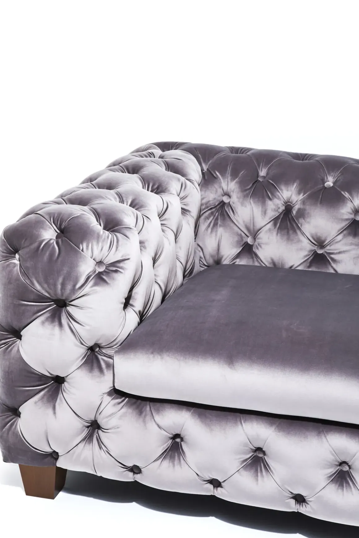 Soffa Desire - Grå Sammet, 3-Sits - KARE Design