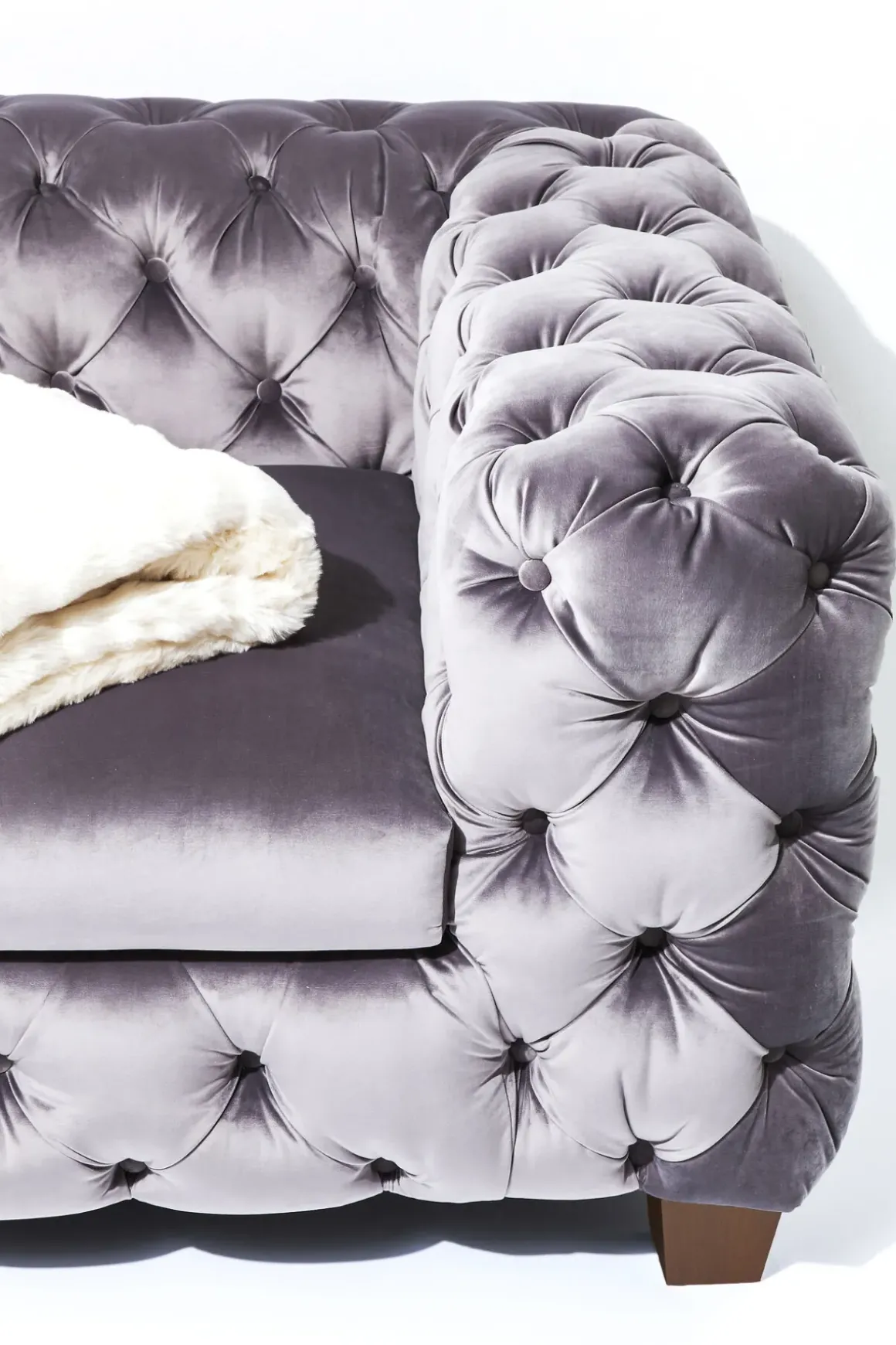 Soffa Desire - Grå Sammet, 3-Sits - KARE Design
