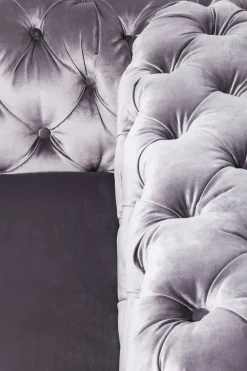 Soffa Desire - Grå Sammet, 3-Sits - KARE Design