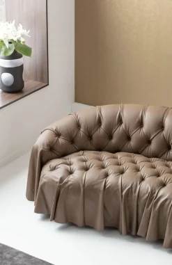 Soffa Drapes - Läder, 226cm - KARE Design