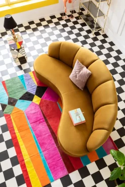 Soffa Dschinn - Bärnsten Sammet, 3-Sits - KARE Design