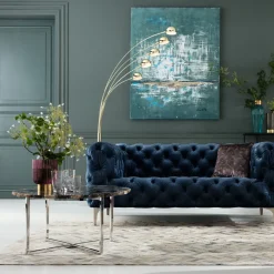 Soffa Look 2-sits Velvet Blå - KARE Design