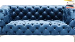 Soffa Look 2-sits Velvet Blå - KARE Design