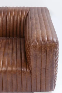 Soffa Malibu - Brun Läder, 3-Sits - KARE Design