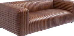 Soffa Malibu - Brun Läder, 3-Sits - KARE Design