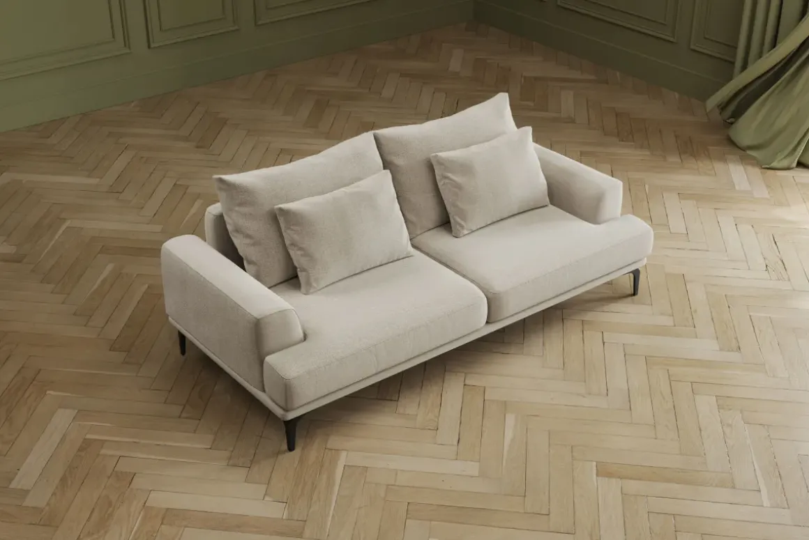 Soffa Napoli - Cream, 227cm - KARE Design