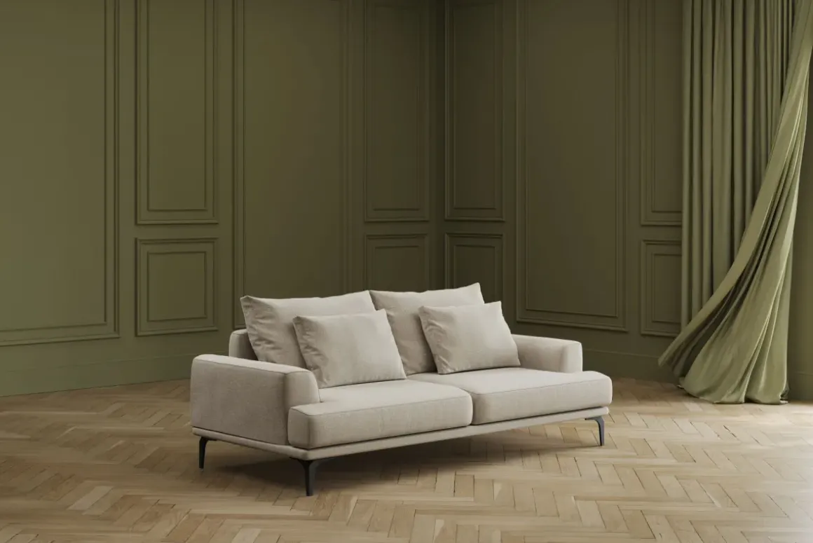 Soffa Napoli - Cream, 227cm - KARE Design