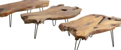 Soffbord Aspen - Bord i Rustikt Mörkt Trä, 100x60cm - KARE Design
