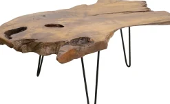 Soffbord Aspen - Bord i Rustikt Mörkt Trä, 100x60cm - KARE Design