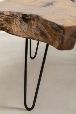 Soffbord Aspen - Bord i Rustikt Mörkt Trä, 100x60cm - KARE Design