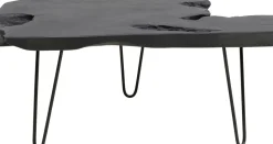 Soffbord Aspen - Svart Bord i Rustikt Trä, 100x40cm - KARE Design