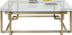 Soffbord Clara - Guld/Glas, 120x120cm - KARE Design