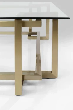 Soffbord Clara - Guld/Glas, 120x120cm - KARE Design