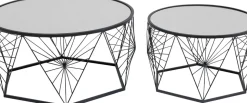 Soffbord Cobweb - Svart/Glas, Set med 2 Bord - KARE Design