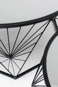 Soffbord Cobweb - Svart/Glas, Set med 2 Bord - KARE Design