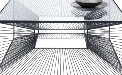 Soffbord Dimension Fyrkantig - Svart/Glas, 80x80cm - KARE Design