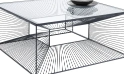 Soffbord Dimension Fyrkantig - Svart/Glas, 80x80cm - KARE Design
